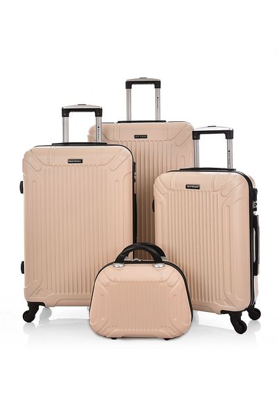 New Travel ABS Hard Luggage Set Trolley Travel Bag 4 Pieces Set with Beauty Case Size 28/24/20/12 inch 0176/4P