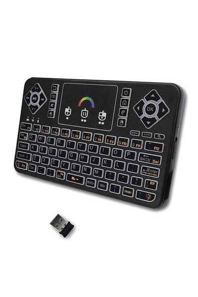 erorex Wireless Keyboard Remote Control With Touchpad For Smart TV Black