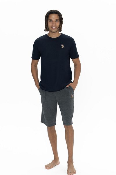 U.S. Polo Assn. ΒΑΣΗ. Σετ σορτς μπλουζάκι με στρογγυλή λαιμόκοψη ανδρικό Polo με λεπτομέρεια τσέπης