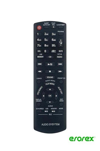 erorex New N2QAYB000637 Remote Control fit for PANASONIC AUDIO SYSTEM