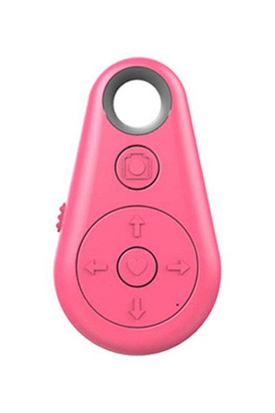 erorex Portable Mini Wireless Bluetooth Selfie Camera Shutter Remote Control for Phone Pink