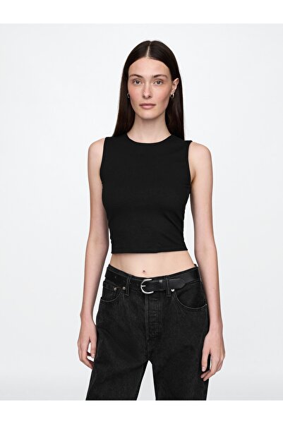 GAP Kadın Siyah Örme Jersey Atlet