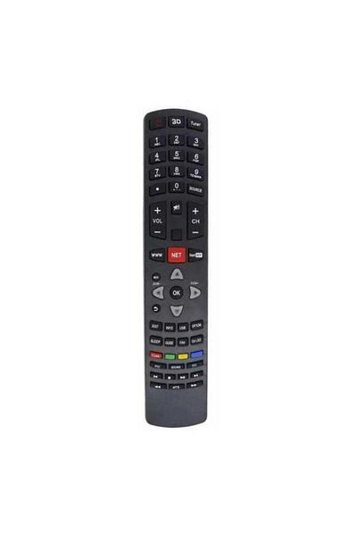 erorex جهاز تحكم عن بعد لأجهزة التلفاز Tcl وNetflix 3D LED وLCD باللون الأسود