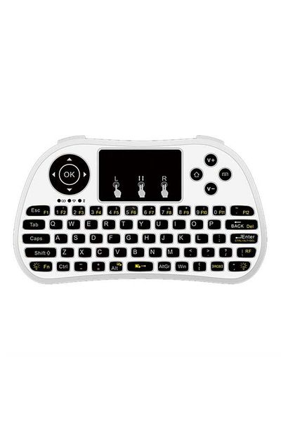 erorex Wireless Keyboard Remote Control With Touch Pad For Smart TV White