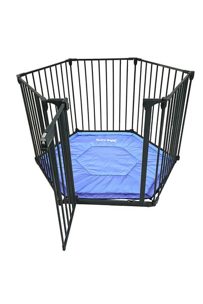 BabySafe Baby Safe Convertible Playpen with Mat - Grey