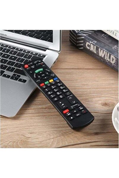 erorex جهاز التحكم عن بعد للتلفزيون الذكي بديل لتلفزيون باناسونيك باللون الأسود