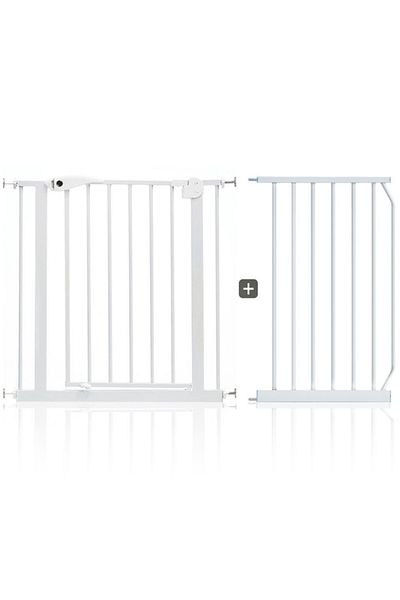 BabySafe Baby Safe - Metal Safety Gate w / t 45cm Extension - White