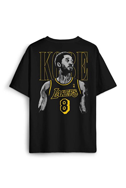 Kendim Seçtim Siyah Unisex T-Shirt Kobe Bryant Los Angeles No 8 Basketball Sı...