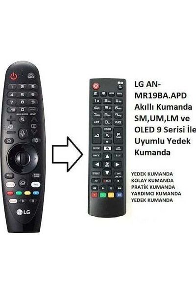 erorex Lg AN-MR19BA.APD Smart Remote Compatible with Sm,um,lm and OLED 9 Series