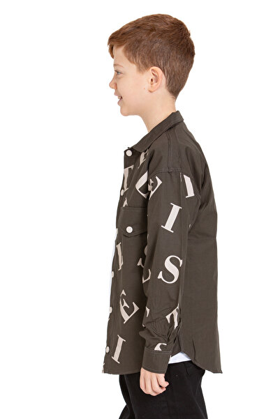 Pi Pengai Boy's 2-Piece Suit (100% Poplin Cotton Shirt+T-Shirt) P1080