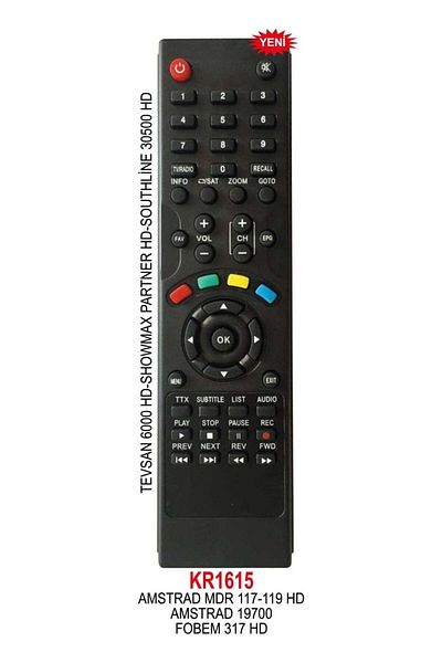 erorex Amstrad 19700 Hd Satellite Remote Control