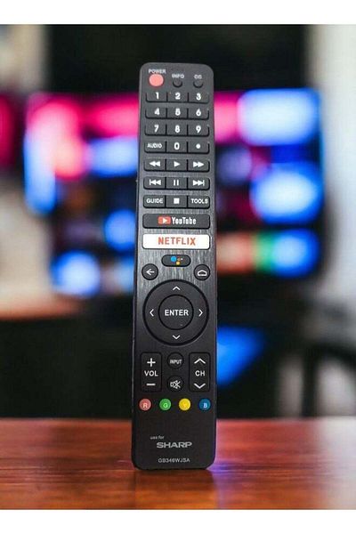 erorex جهاز تحكم عن بعد عالمي لأجهزة تلفزيون LED/LCD من Sharp باللون الأسود