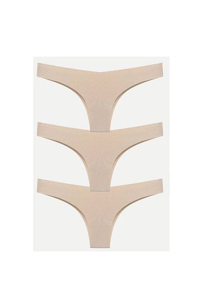GECKO COLLECTION Gecko Laser Cut Brazilian Thong Women's Panties 3 Pieces