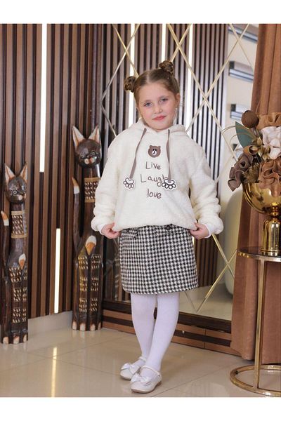 BERFONZO KIDS Girl's Suit with Plush Skirt