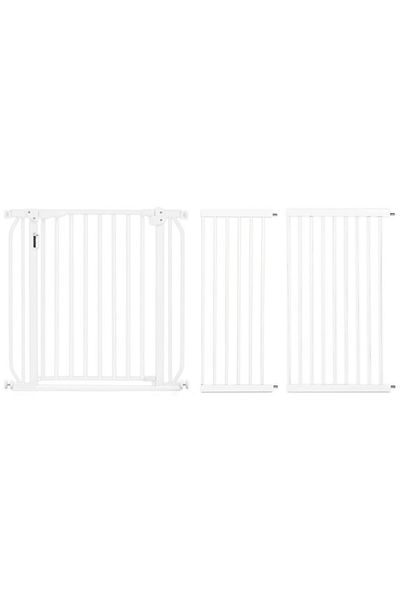 BabySafe Baby Safe - Metal Safety LED Gate w / t 30 cm + 45 cm Extension - White