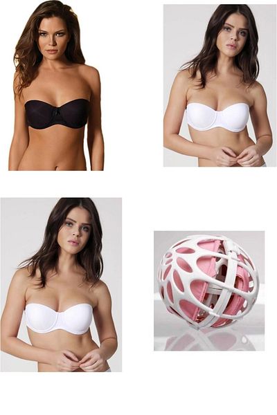 Orkide 3-Piece Orkide Women's Strapless Bra Mixed Color Wash Ball Gift