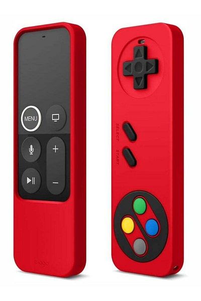 erorex حافظة Elago R4 Retro لجهاز Apple TV Siri Remote - أحمر