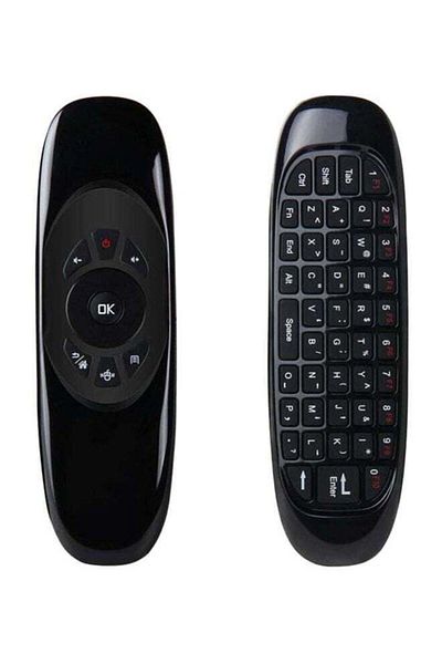 erorex C120 Wireless Air Mouse Remote Controller With Keyboard Black