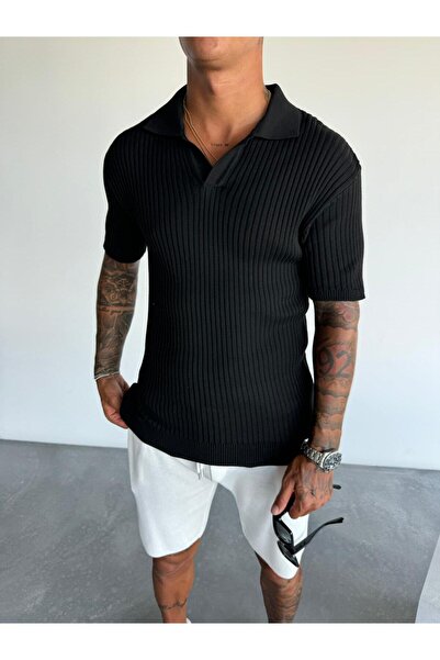 elkumoda Breathable Anti-Sweat Cotton Polo Neck Slim Fit T-Shirt Soft Texture...