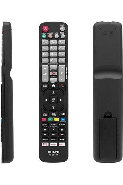 erorex KL RM-LG1399 LG Netflix-Prime Video Button Universal LCD-LED TV Remote Control Black-White