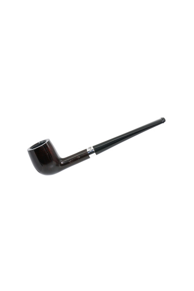 Junior Heritage Silver Mounted Straight Billiard Filtresiz Vulcanite Saplı Pipo