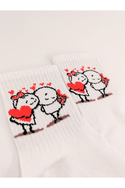 Shuttle Park Unisex Love Socks Κομψές κάλτσες με μοτίβο σε καθημερινό στυλ