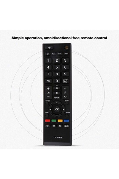 erorex Replacement Remote Control For Toshiba 3D Smart TV Black