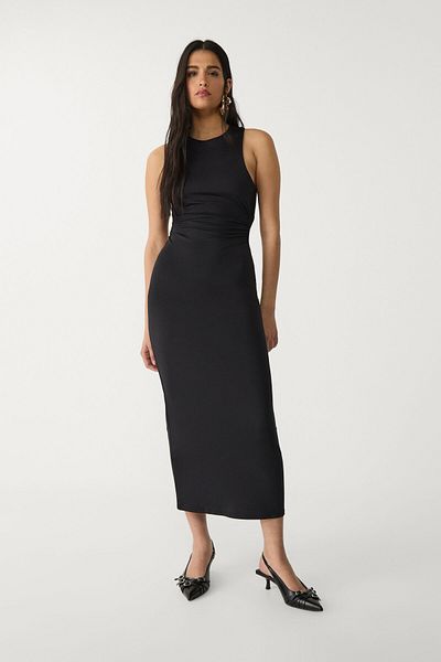 Stradivarius Long dress with crossover back