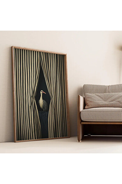 ARTCASTLE Tablou înrămat în lemn Pasăre elegantă