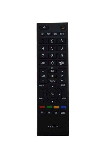 erorex جهاز التحكم عن بعد لتلفزيون توشيبا الذكي LED HD باللون الأسود