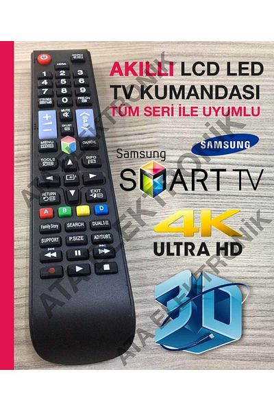 erorex Samsung Compatible AA59-00793A Smart LED TV Remote - Samsung All Models MZ1078 + 2 Batteries