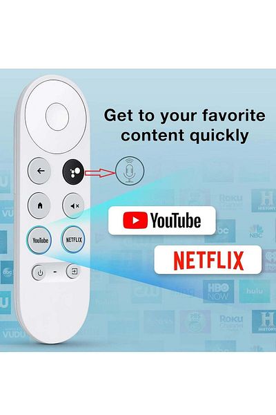 erorex جهاز التحكم الصوتي G9N9N Chromecast Google Tv Bluetooth – متوافق مع Google Tv