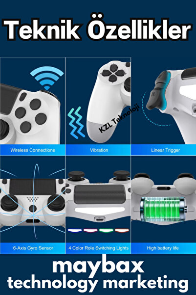 Maybax Kablosuz Bilgisayar Oyun Kolu Wireless Joystick PC Laptop Tablet Mobile Playstation4 Uyumlu