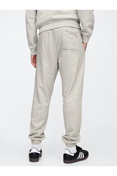 GAP Erkek Gri Logo Fransız Havlu Kumaş Jogger Eşofman Altı