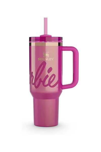 Stanley كأس ستانلي من Barbie X إصدار محدود من Barbie Icon مصنوع من الفولاذ المقاوم للصدأ بوزن 40 أونصة