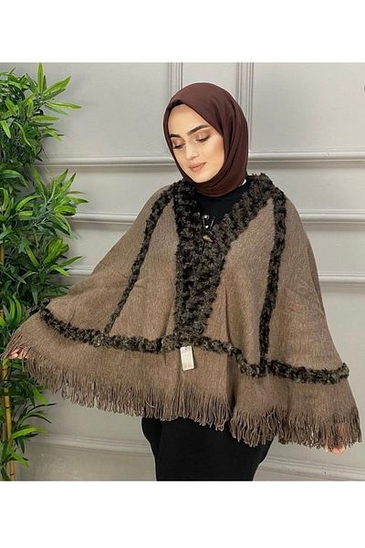 eslem butik Winter Women's Mother's Poncho