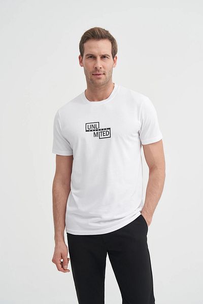 Cazador Μπλουζάκι Jazz 4166 Slim Fit Crew Neck Βαμβακερό εμπριμέ μπλουζάκι