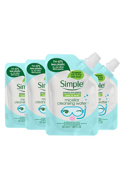 Simple 50 ml X4 Mini Micellar Makeup Cleansing Water