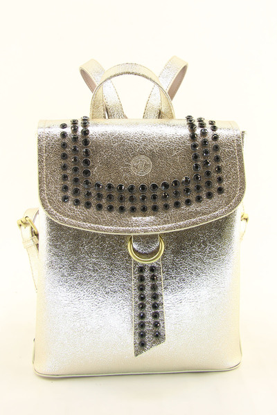 HNB Жіночий золотий рюкзак з камінням