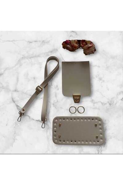 Eyfel Knitted Bag Making Kit Bag Kit with Leather and Metal Accessories