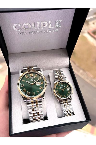 Daniel Klein At Wrist.1.531 - 30 m Water Resistant with Steel Cord, Couple Watch and Special Design Wristwatch Set