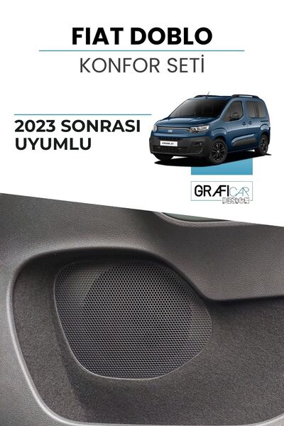 GRAFİCAR مجموعة Fiat Doblo 2023 Comfort - جيوب داخلية للسيارة ومجموعة تغطية ق...