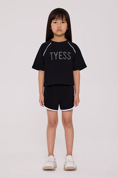 Tyess Tricou negru pentru fete BG Store