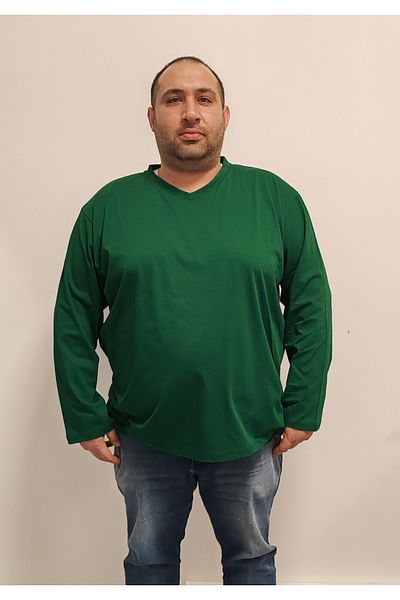 rood Μεγάλο μέγεθος Unisex ΜΑΚΡΥΜΑΝΙΚΙ ΛΑΙΜΟΥ V