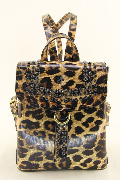 HNB Women's Leopard Stone Backpack