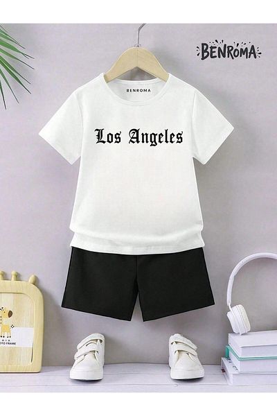 BENROMA Unisex Kids Shorts Set - Character Printed