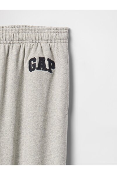 GAP Erkek Gri Logo Fransız Havlu Kumaş Jogger Eşofman Altı
