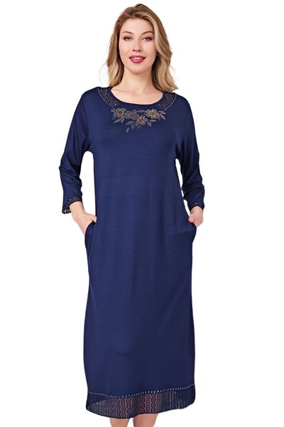 ROMEO LİFE Rochie de damă cu mânecă lungă din dantelă 7133