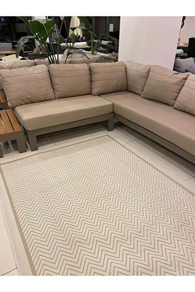 Halımax Reform Halı 9717 Bej Beyaz Jüt Sisal Toz Vermez Modern Salon Halısı Yolluk Hol Kilim