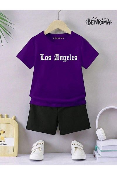 BENROMA Unisex Kids Shorts Set - Printed